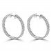 5.26 ct ttw Ladies Round Cut Diamond Inside Outside Hoop Earrings